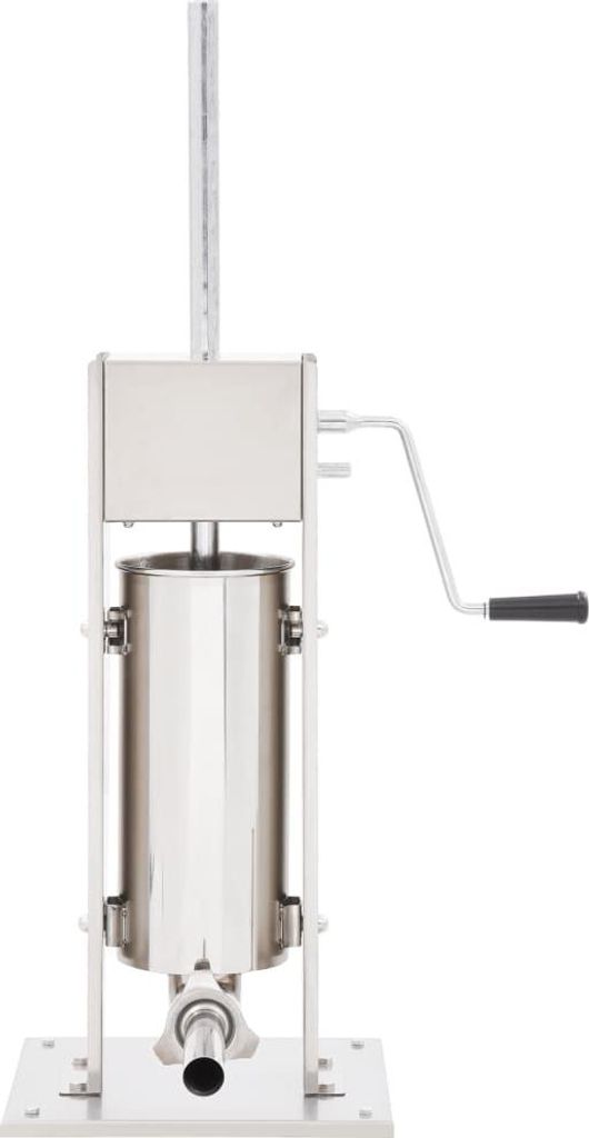 vidaXL Manueller Wurstfüller Silbern 5 L Edelstahl