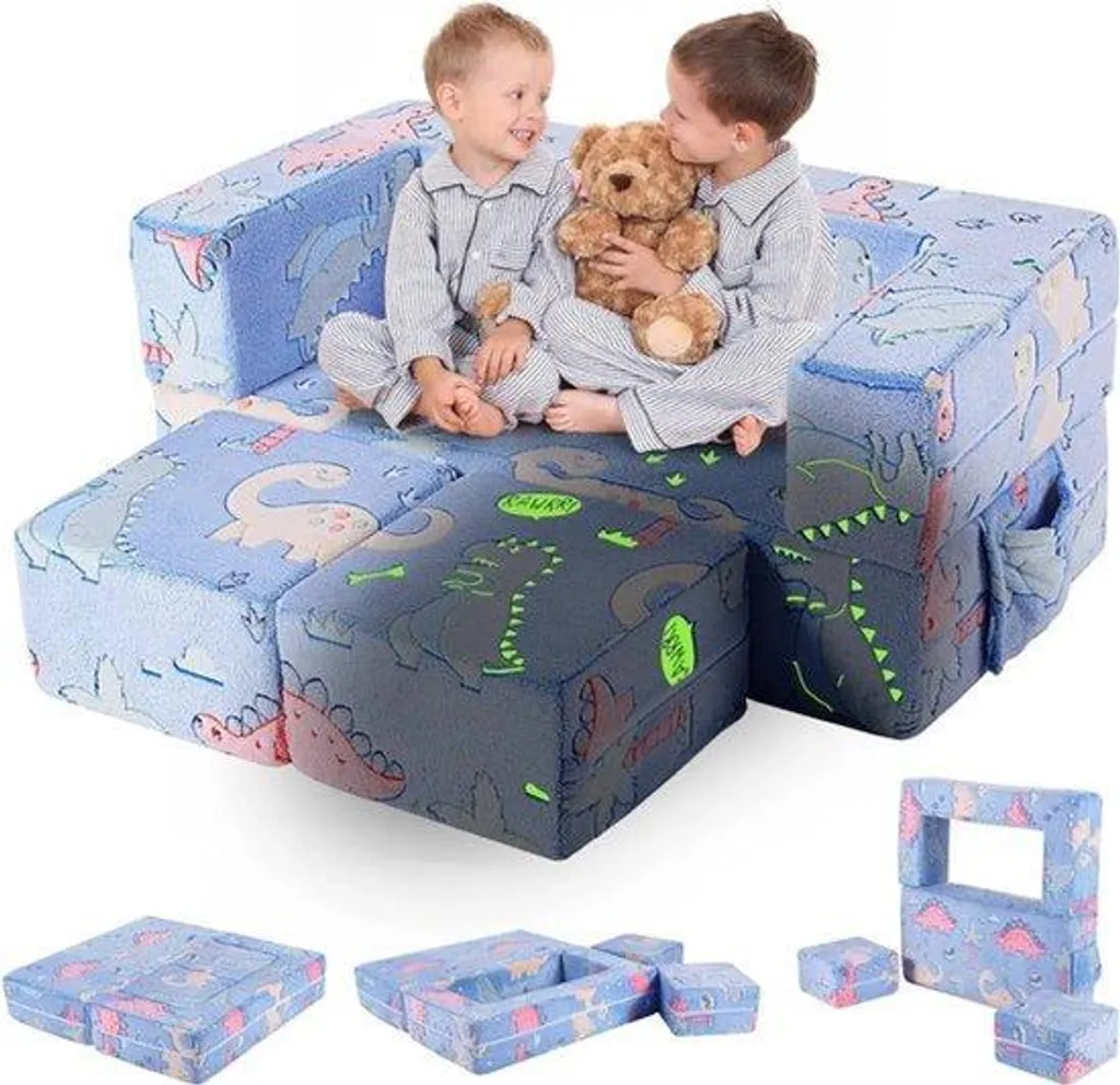 Banc lumineux 3 en 1 dinosaure pour enfant - Module LED lavable 60cm