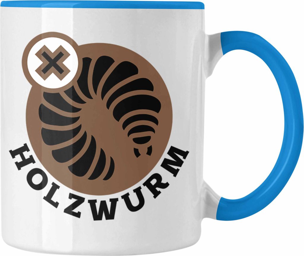 Trendation - Holzwurm Kreissäge Tasse Geschenk Holzarbeiter Produktbild 