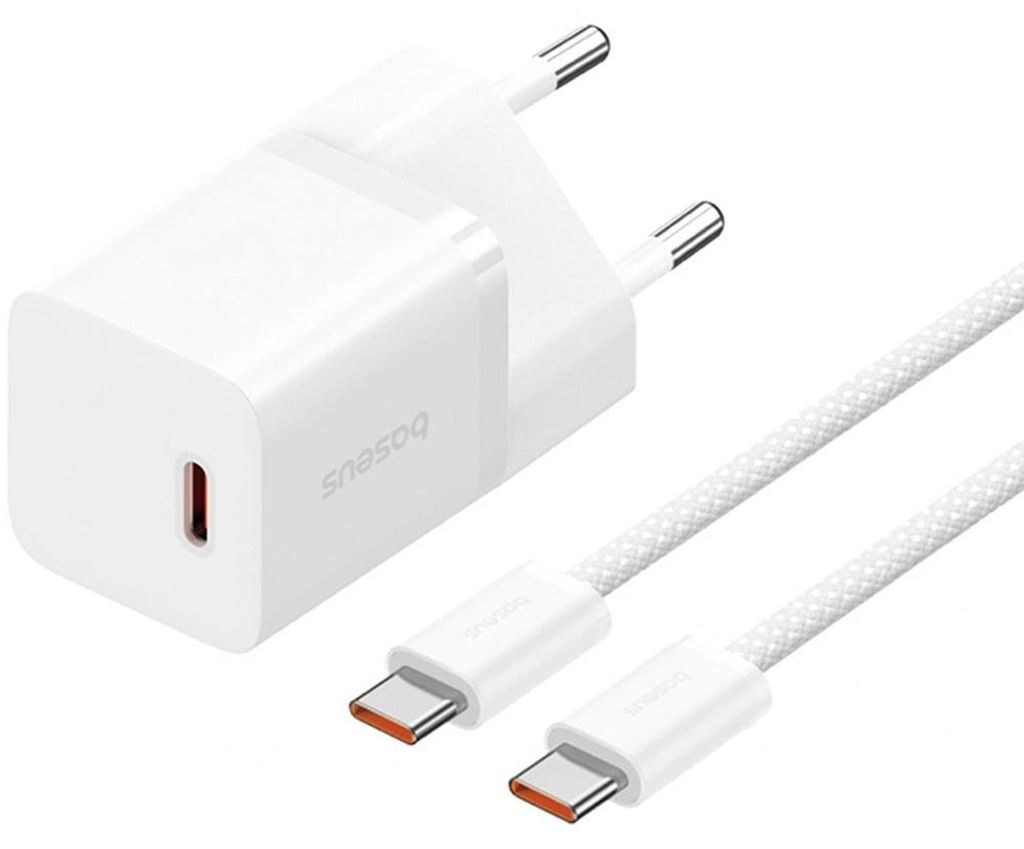 Wall Charger Baseus GaN5S, 30W, 3A, 1 x USB-C, with USB-C Image du produit 