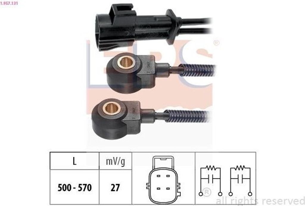 EPS Klopfsensor 1.957.131 für VOLVO V70 II (285) 500mm