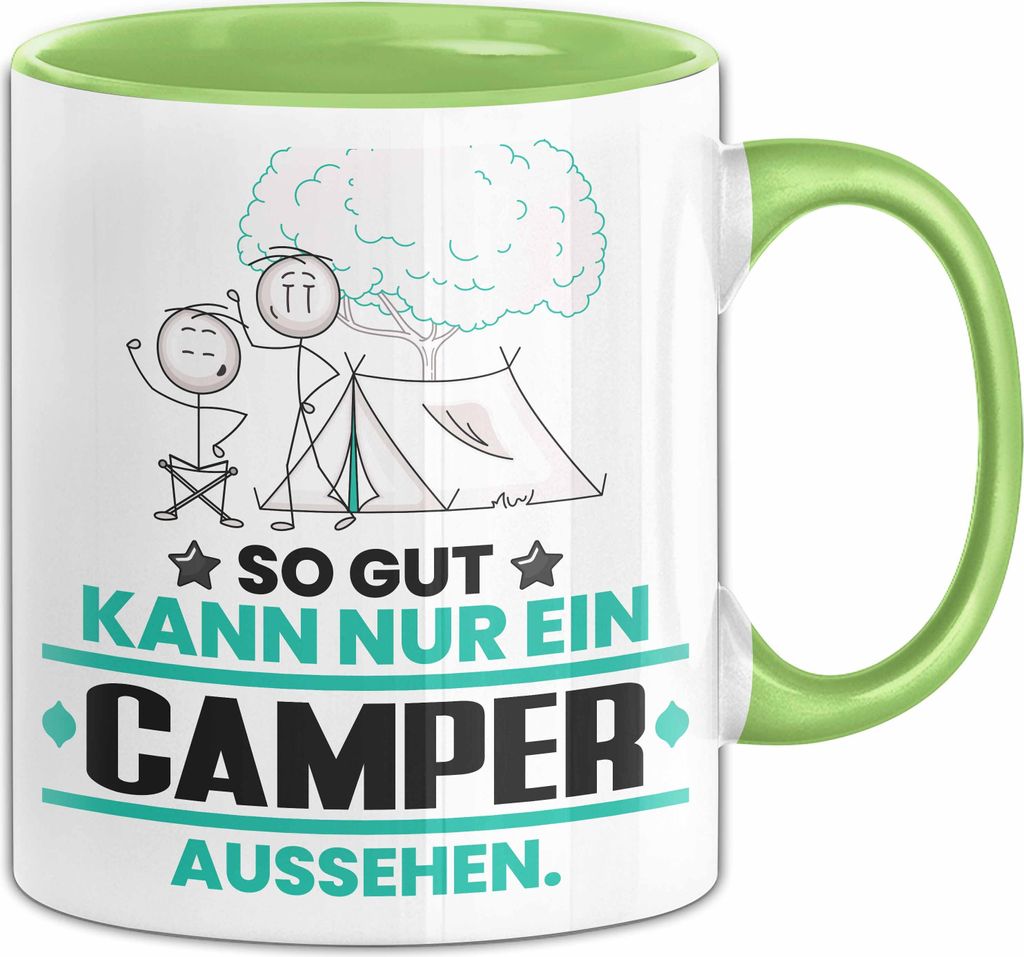 Camper Geschenk Tasse So Gut Kann Nur Ein Camper Aussehen Geschenkidee Kaffee-Becher (Grün)