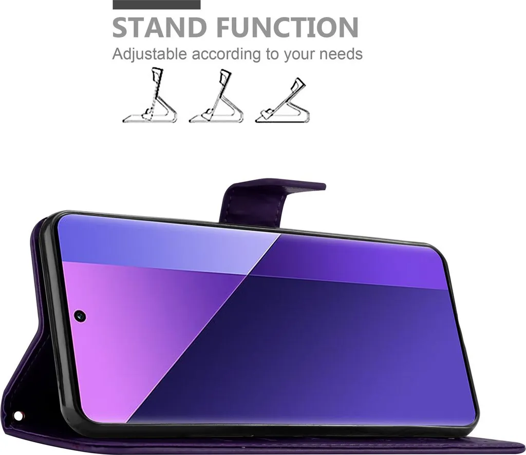 Cadorabo Book Case per Xiaomi Redmi Note 13 Pro Plus - Design Floreale - 3