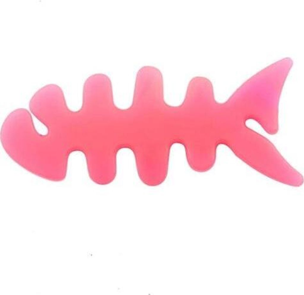 Kopfhörerkabelaufwicklung in Fischform - rosa