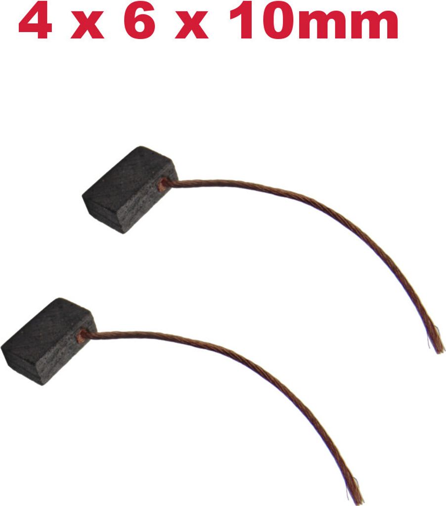 2x Trade-Shop Motorkohlen Kohlebürsten Schleifkohlen 4 x 6 x 10mm 12-24 Volt für verschiedene KFZ-Motoren Rolltor Garagentor Antriebe Lichtmaschine