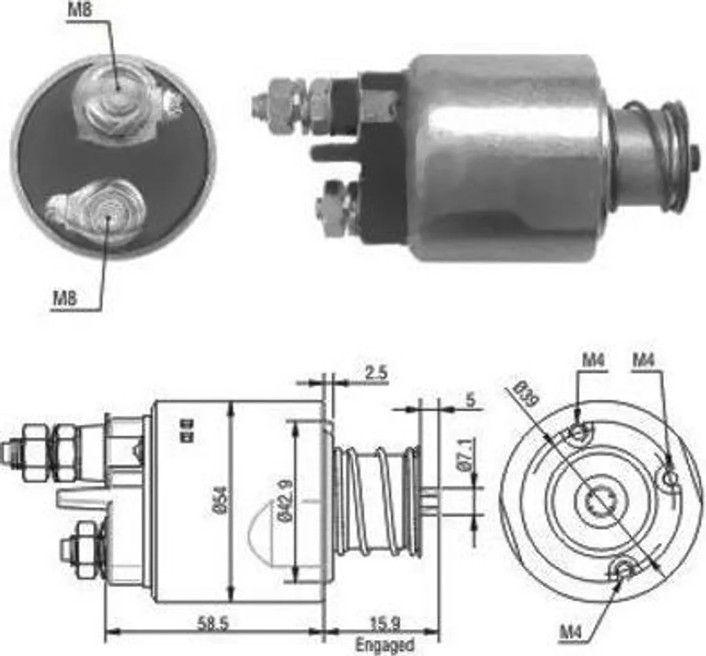 Lanceur de Démarreur 46020 Haute Performance compatible Alfa Mito