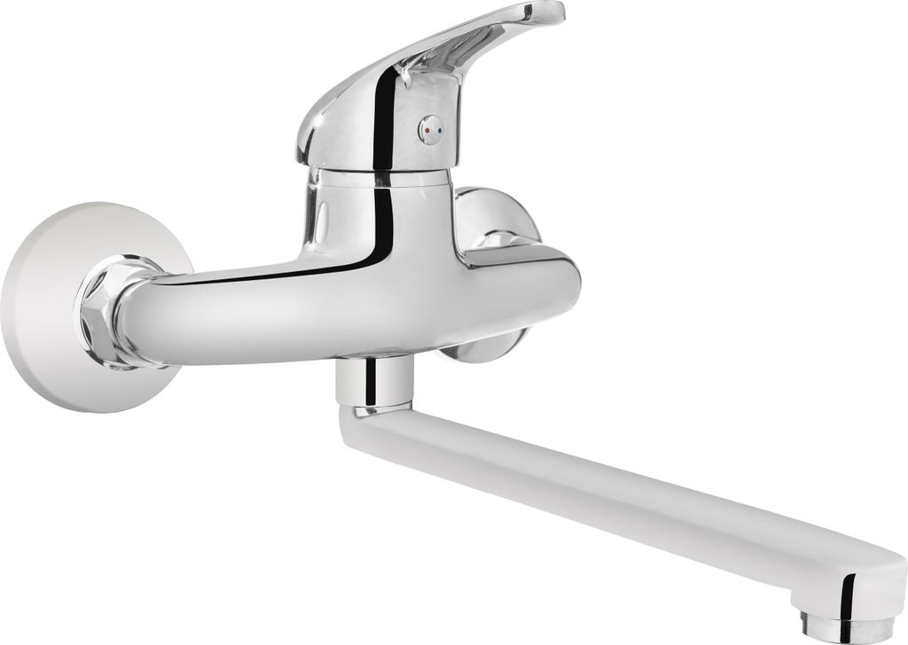 BADLAND Küchenarmatur Wasserhahn PEREA Küchenmischer für Küche in Silber