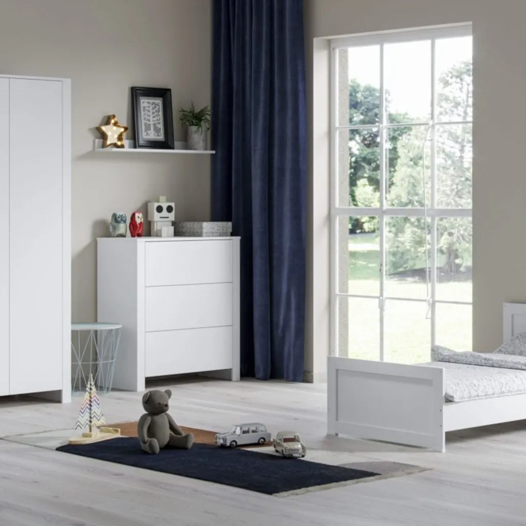 Commode à langer ATB 101 x 85 x 75 cm avec tiroirs pour chambre bébé - 6