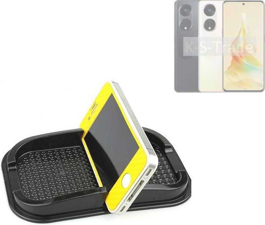K-S-Trade Auto Anti Rutsch Matte Smartphone-Halter kompatibel mit Oppo Reno8 T Haft Pad Armaturenbrett Handy-Halterung Silikon