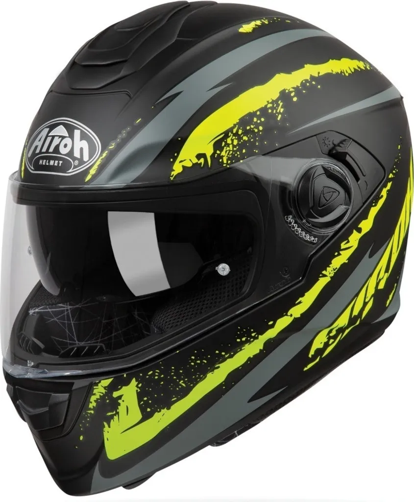 Airoh ST 301 Logo Jaune Mat - Casque avec Écran Solaire et Pinlock 2XL