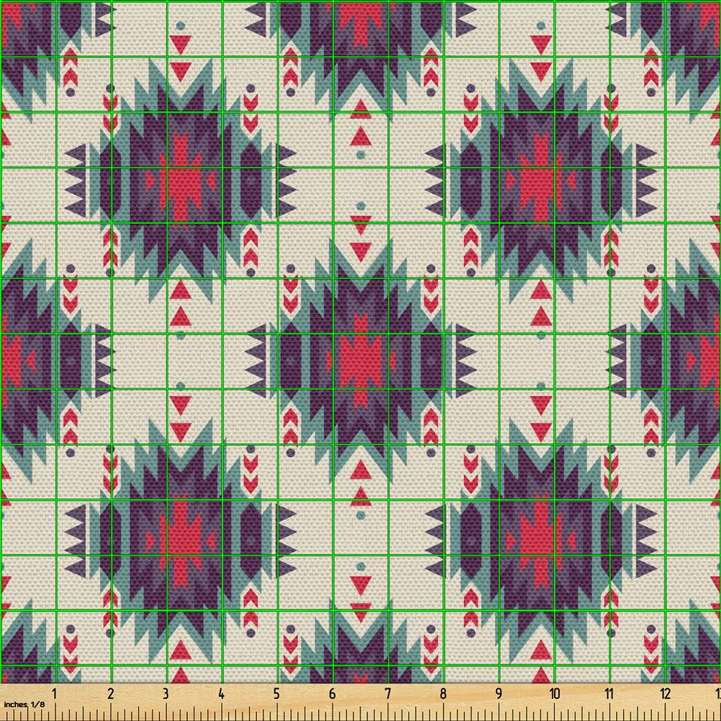 Tissu Imprimé Multicolore 3m Motif Premières Nations Haute Résistance