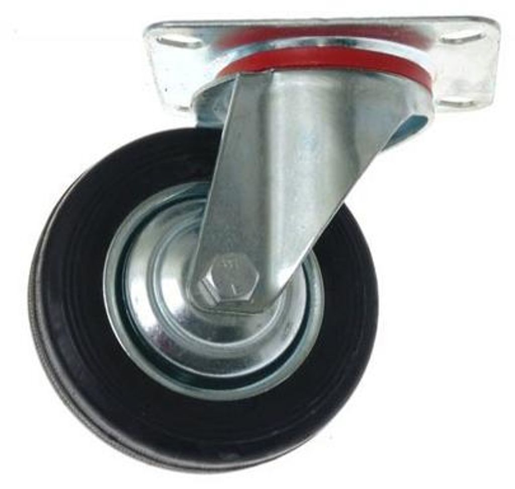 CKPS-SG 80W Lenkrolle mit schwarzem Gummi, Tragkraft bis 50 kg