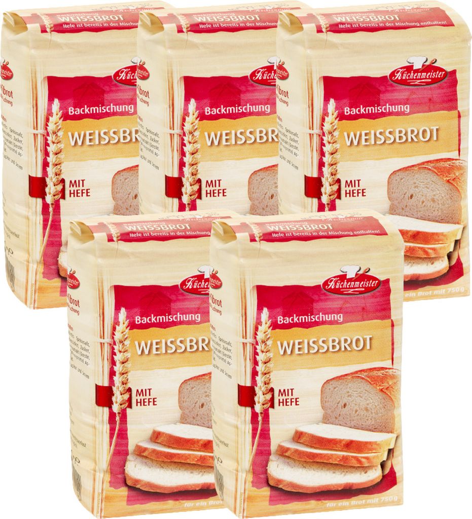 BIELMEIER Brotbackmischung Weissbrot 5 Stück á 500 g Produktbild 