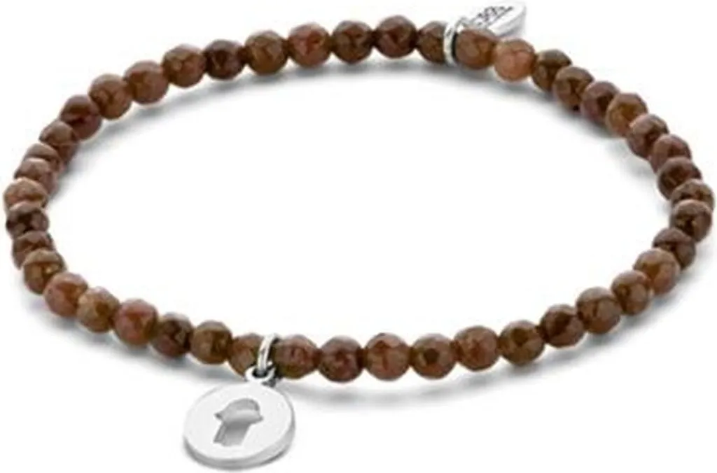 Bracelet CO88 Collection 8CB-90168 en pierres marron et acier inox
