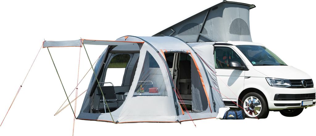 DWT Buszelt Picco Air 320 x 150+100 cm (BxT) - freistehendes Mobilzelt - leichtes Air-In Luft-Vorzelt für Camper Vans inkl. Abspannmaterial und Lu...