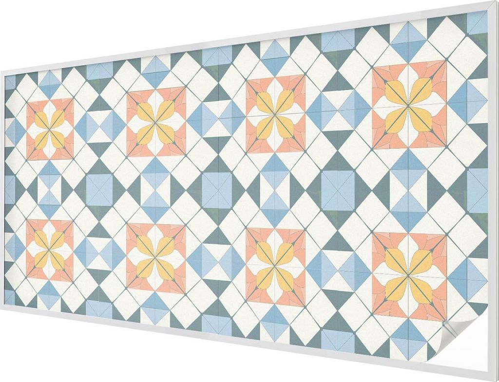 Buntglas Fensterfolie – 200x100 cm – Stained-Glass Design – blickdichte dekorative Sichtschutzfolie – selbstklebend, UV-Schutz – Farbenfr...