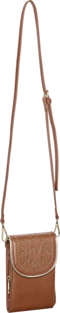 HV POLO Handytasche Argentina mit goldenen Perlen in cognac, Größe:onesize