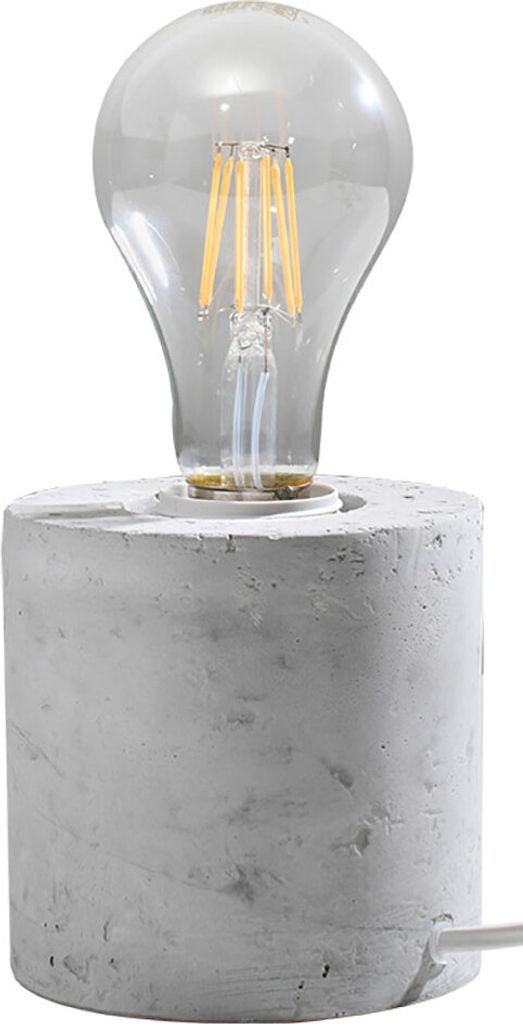 Tischlampe, Beton grau, rund, H 10 cm