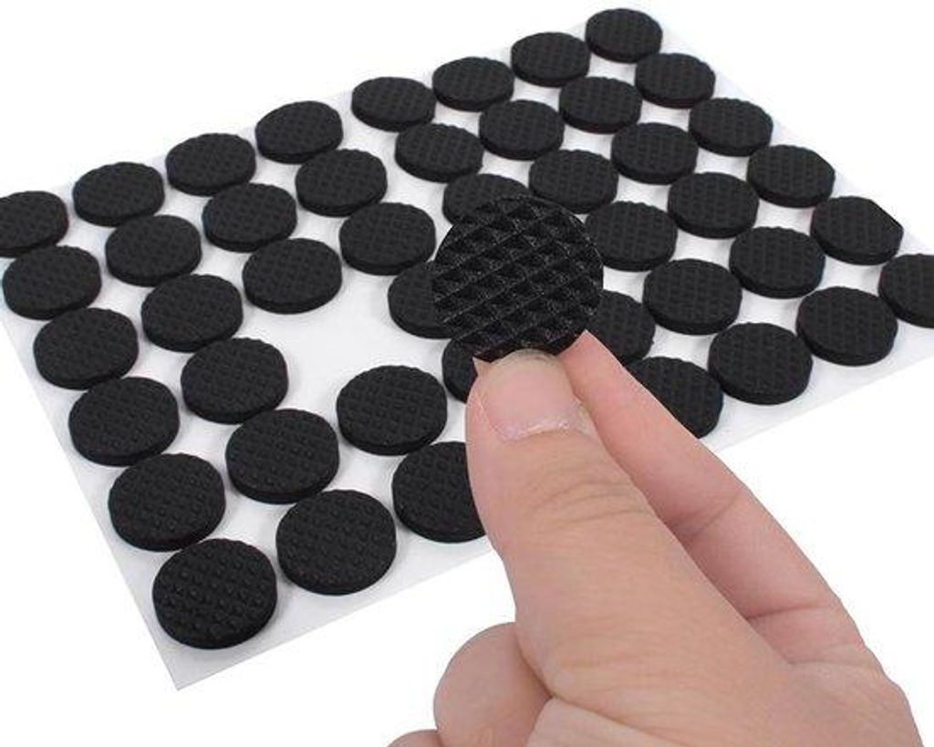 Antislip Meubelpoten Set aus 48 runden Gummi-Fußplatten für Möbel - Bürostuhl Schlafsofa