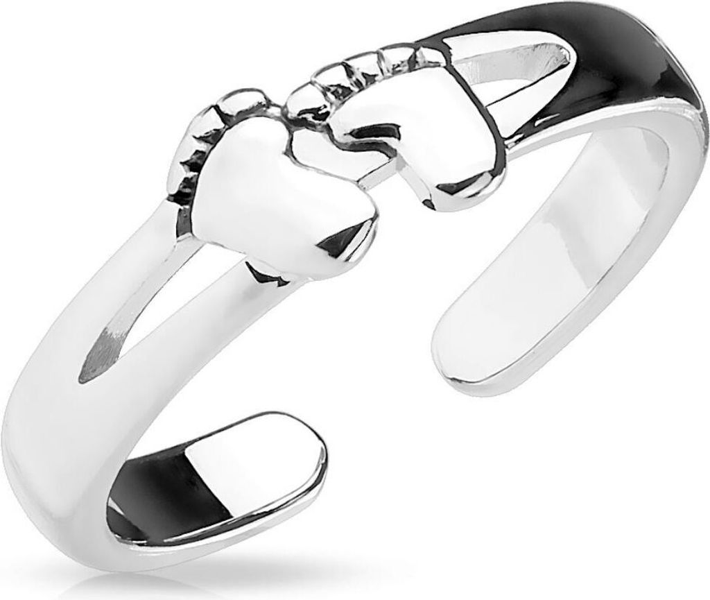 Zehenring Babyfüsse Silber aus Messing Damen
