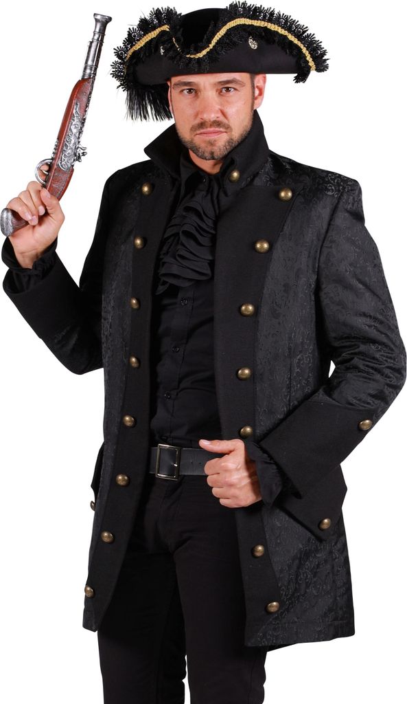 Manteau homme Paisley noir Taille : M Image du produit 