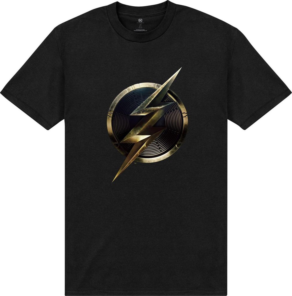 The Flash - T-Shirt für Herren/Damen Uni PN148 (S) (Schwarz)