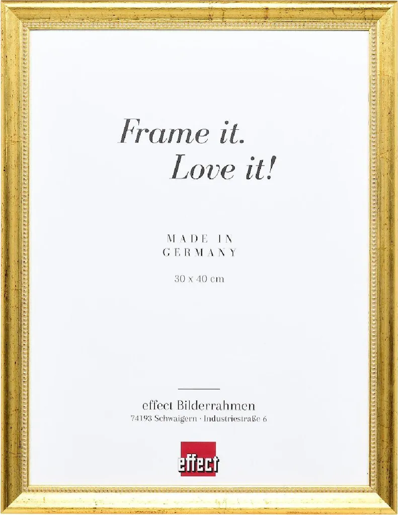 Cornice Legno Oro 21x29,7 A4 | Profilo 85 Vetro Antiriflesso Professionale