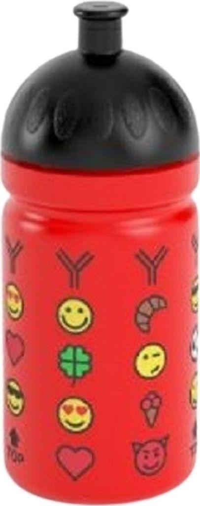 Trinkflasche 0,5L Flasche Wasserflasche Yedoo Emoji Scooter Tretroller rot