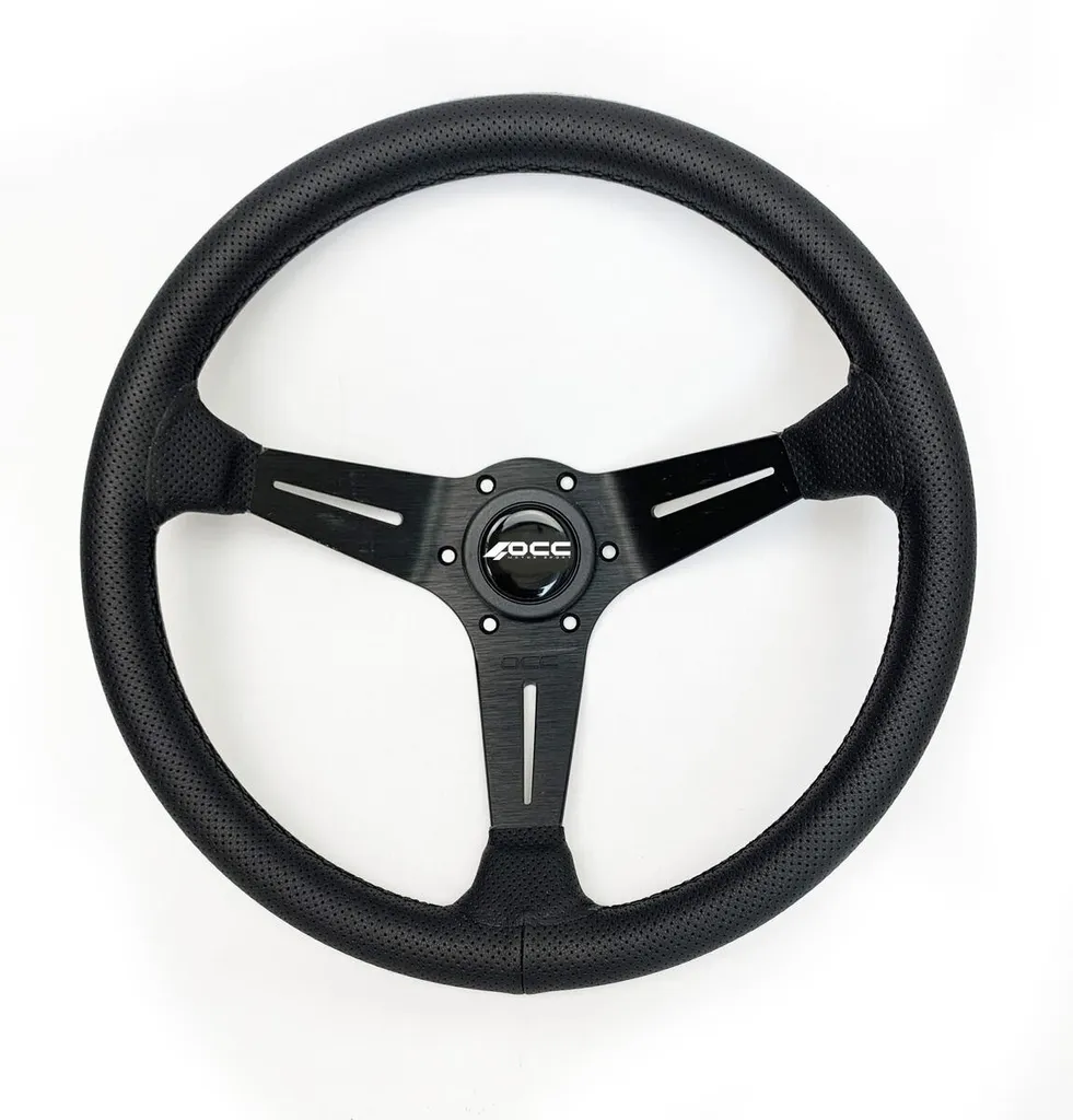 Volant Sport OCC Motorsport OCCVOL008 en Cuir et Aluminium 350mm