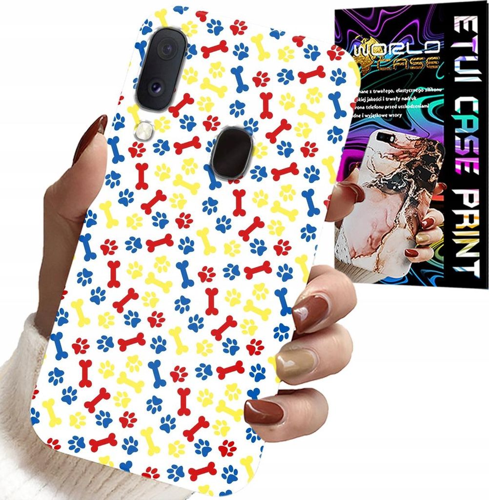 Fall Für Samsung Galaxy A20E - Knochen Pfoten Hund Patrouille Cartoon + Glas