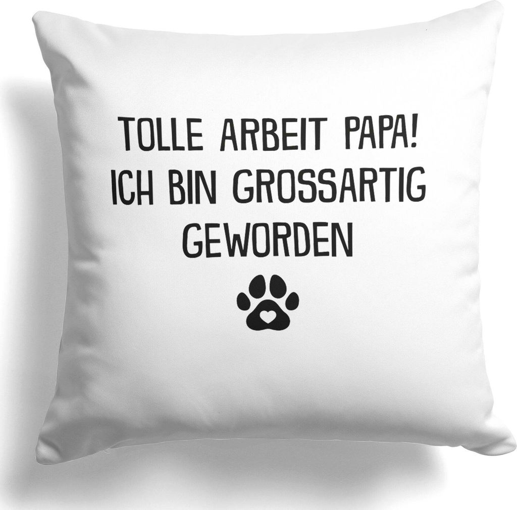 22Feels Hundepapa Geschenk Herrchen Hund Kissen Deko Männer Vatertag Geburtstag Weihnachten Hundeliebe Dekoration Couch Welpe Sofa Wohnaccessoire ...