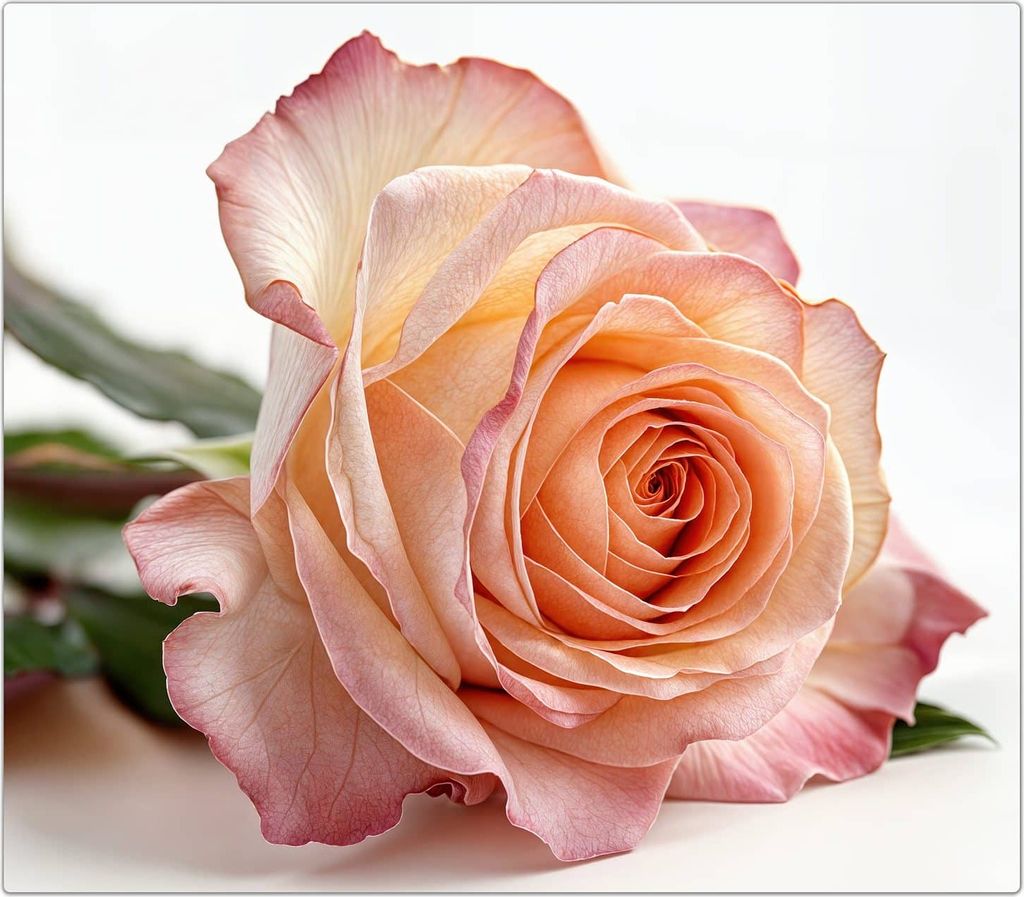 Spritzschutz Herdabdeckplatte Schneidebrett aus Glas Elegante Rose Blüte 1-Teilig (60x52cm)