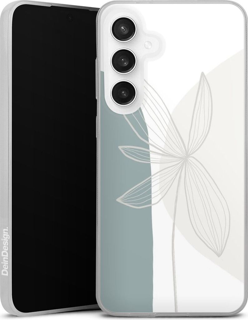 DeinDesign Slim Hülle für Samsung Galaxy S24 FE 5G Silikon Case Ultra Dünn Handyhülle Blume Boho Pastell
