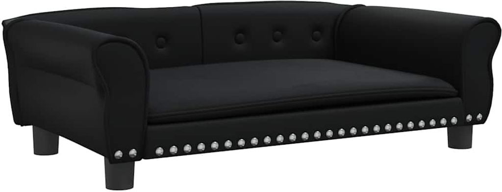 vidaXL Pelech pre psov čierny 95x55x30 cm umelá koža Obrázok produktu 