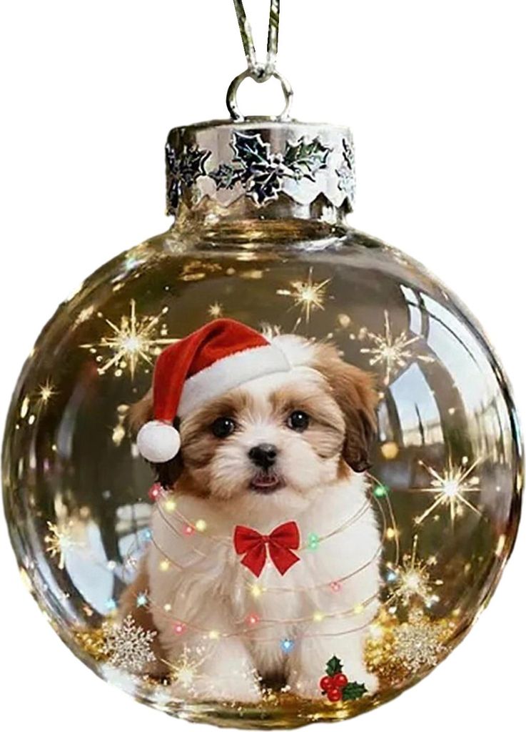 Weihnachtsvogel-Acryl-Ornamente, 2D-Kardinals-Tierbaumschmuck, handgefertigte Weihnachtshänger für Zuhause