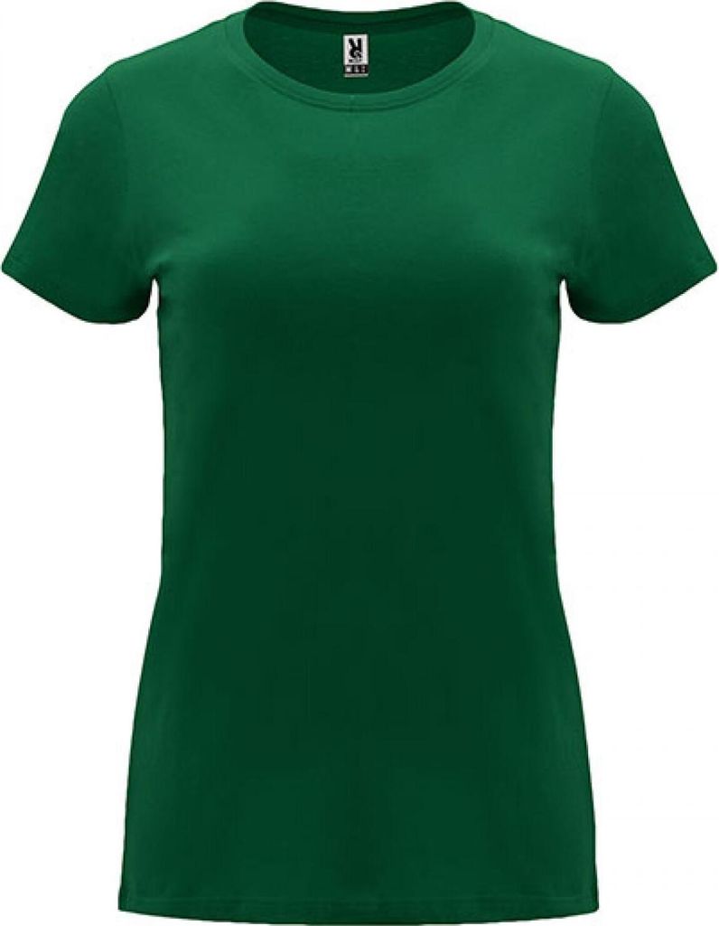 Roly CA6683 | Damen Capri T-Shirt, Tailliert und eng anliegend geschnitten - Farbe: Bottle Green 56 - Größe: L