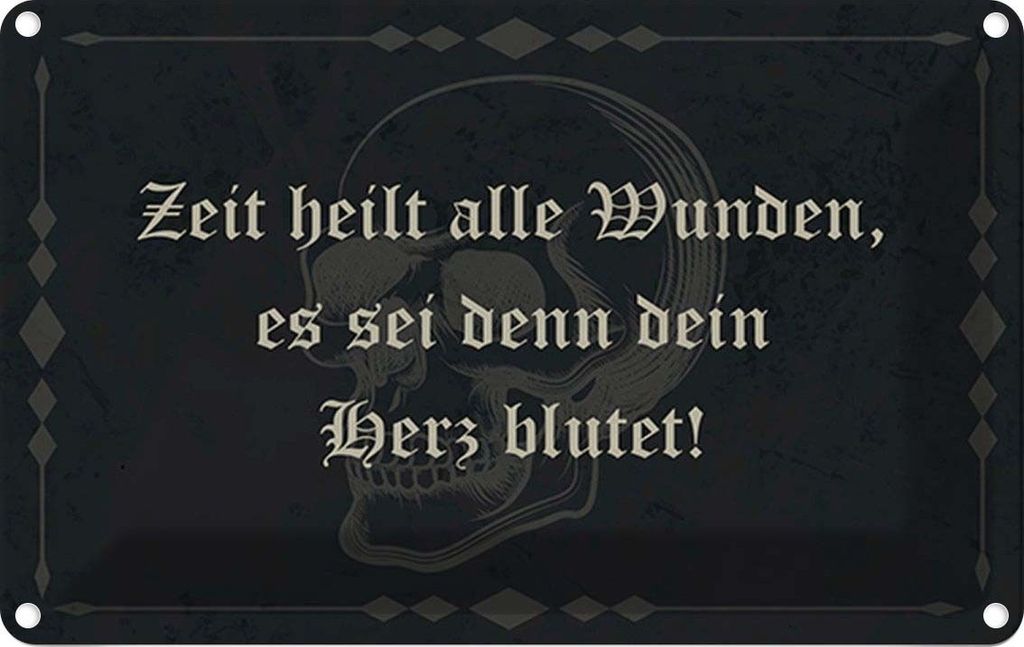 vianmo Blechschild 12x18 cm Zeit heilt alle Wunden es sei Dekoration Spruch Zitat