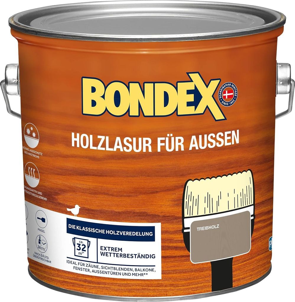 Bondex Holzlasur 2,5 L treibholz Produktbild 