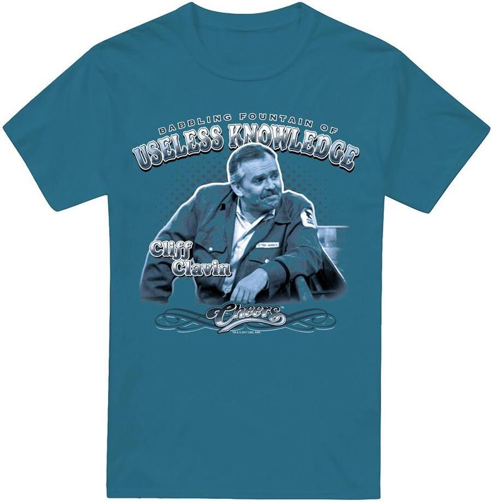 Cheers - "Fountain of Knowledge" T-Shirt für Herren TV5884 (XL) (Schiefer)