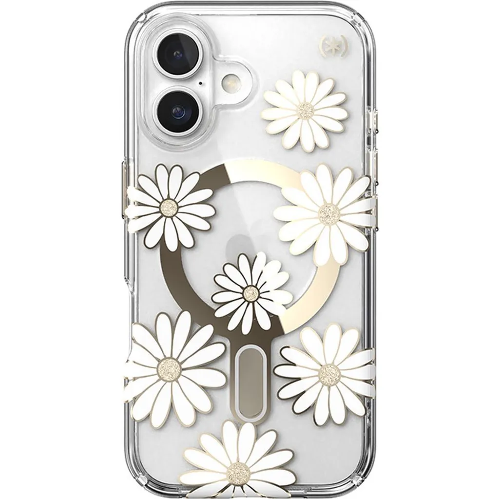 Étui de Protection iPhone 16 MagSafe Speck Presidio Lux Fleurs et Or - 4