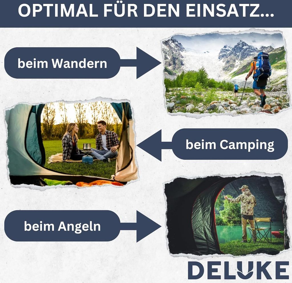 DELUKE® Campingzelt 4 Personen TIPI grün | regenfest, Produktbild 4