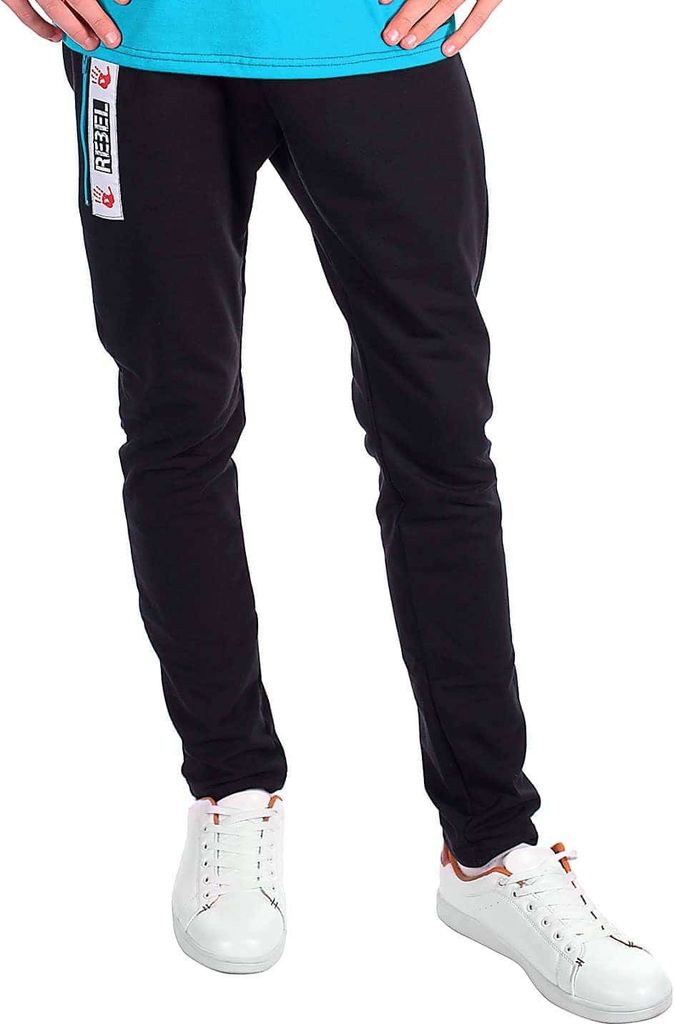 BEZLIT Kinder Jungen Freizeithose Schwarz-Türkis 110