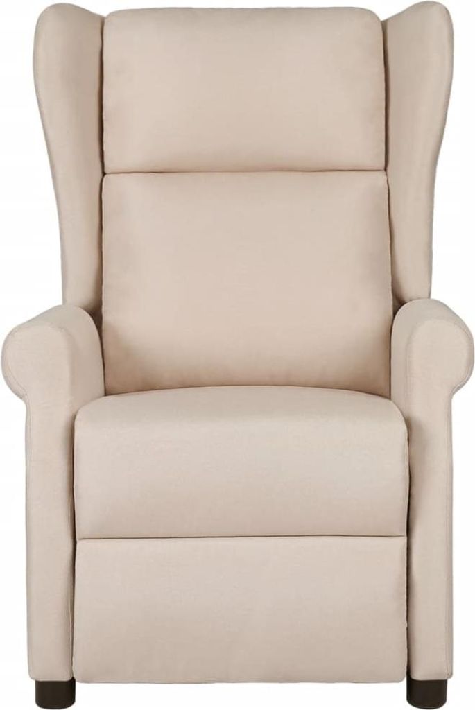 vidaXL Massagesessel Creme Stoff Produktbild 