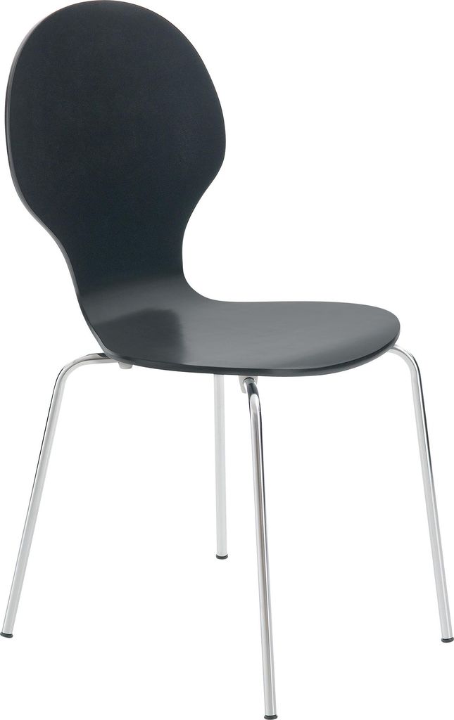 Besucherstuhl ATHENS - Holz Schwarz 43x45x86 cm | Besucherstühle Konferenzstuhl Wartezimmerstuhl Bürostühle Bürostuhl Konferenzraum Wartezimmer
