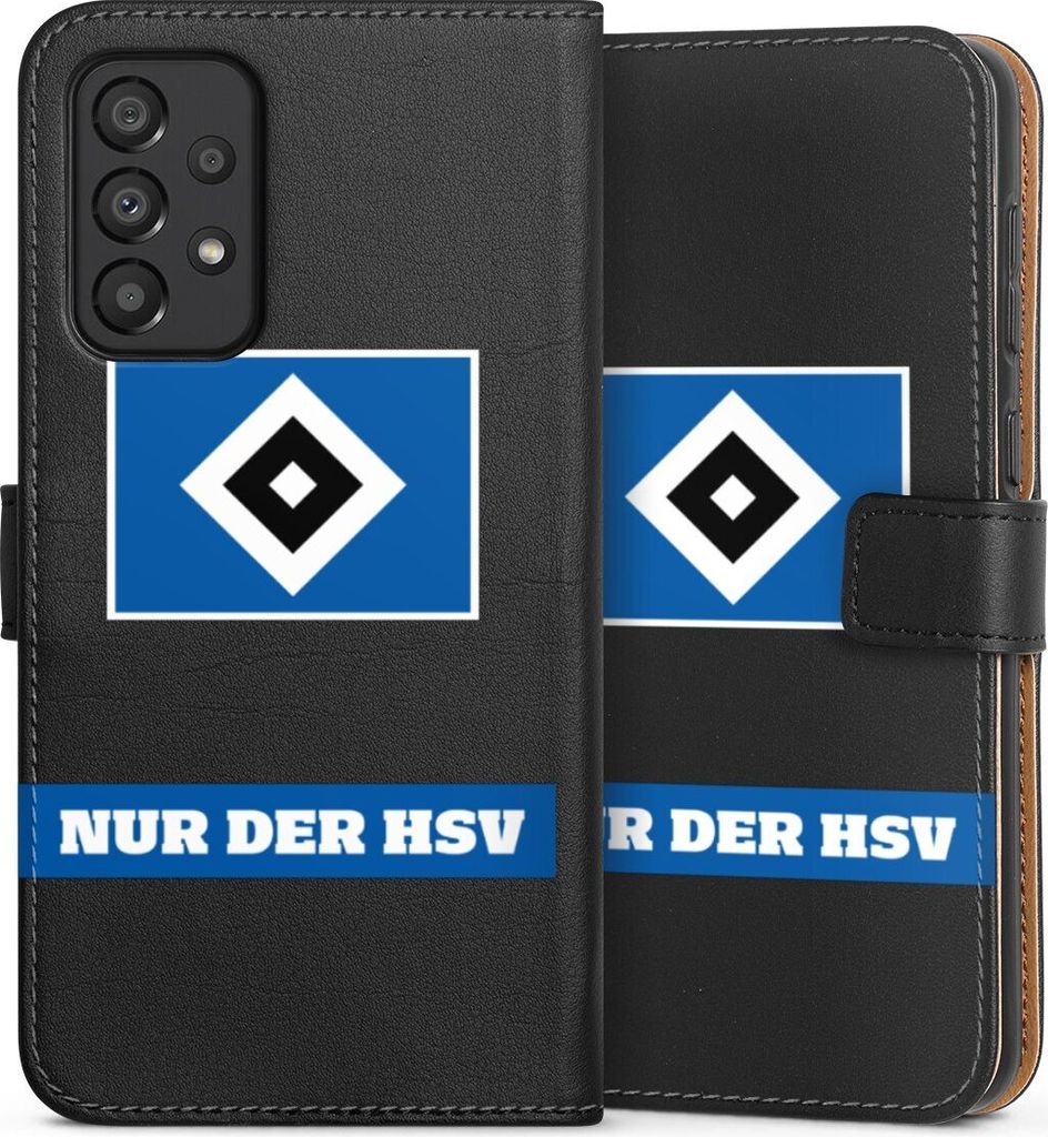 DeinDesign Klapphülle für Samsung Galaxy A33 5G Handytasche Lederhülle Tasche HSV Hamburger SV Statement