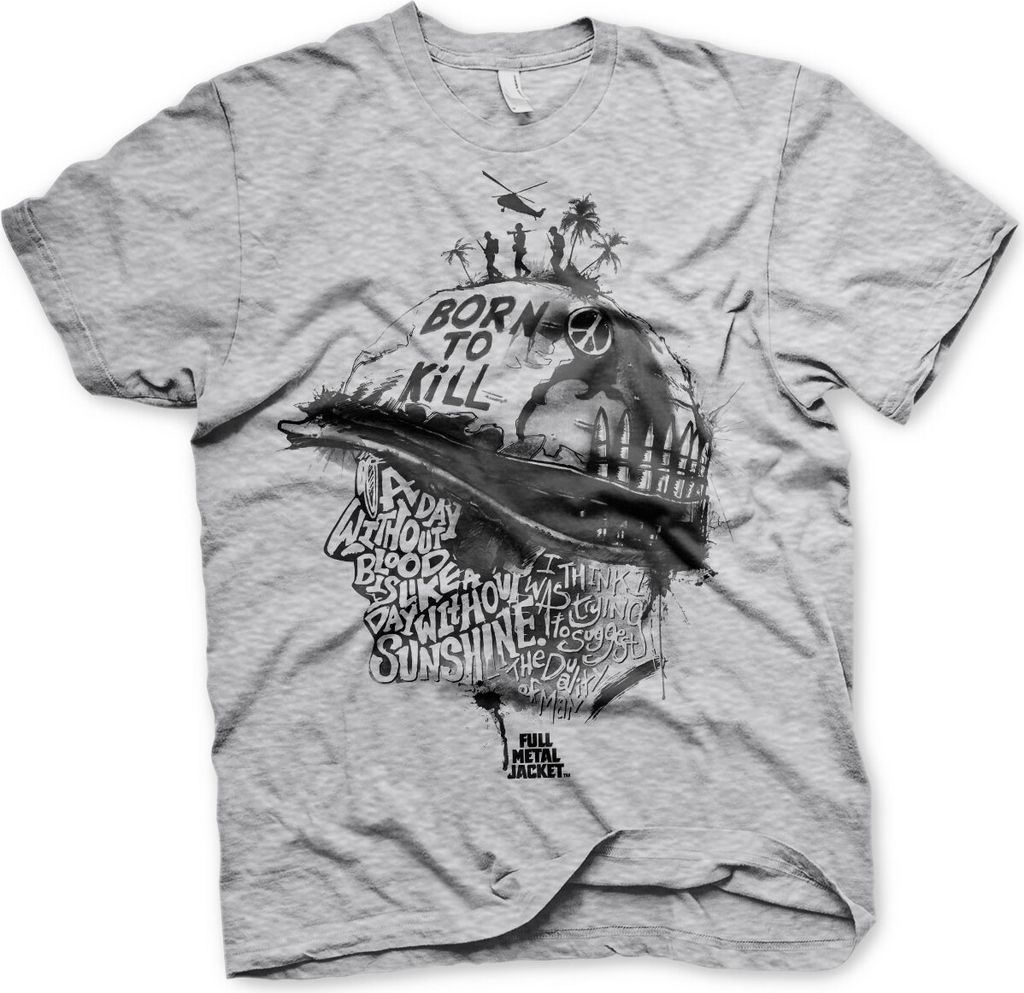 Full Metal Jacket Sayings T-Shirt - Large - Heather-Grey