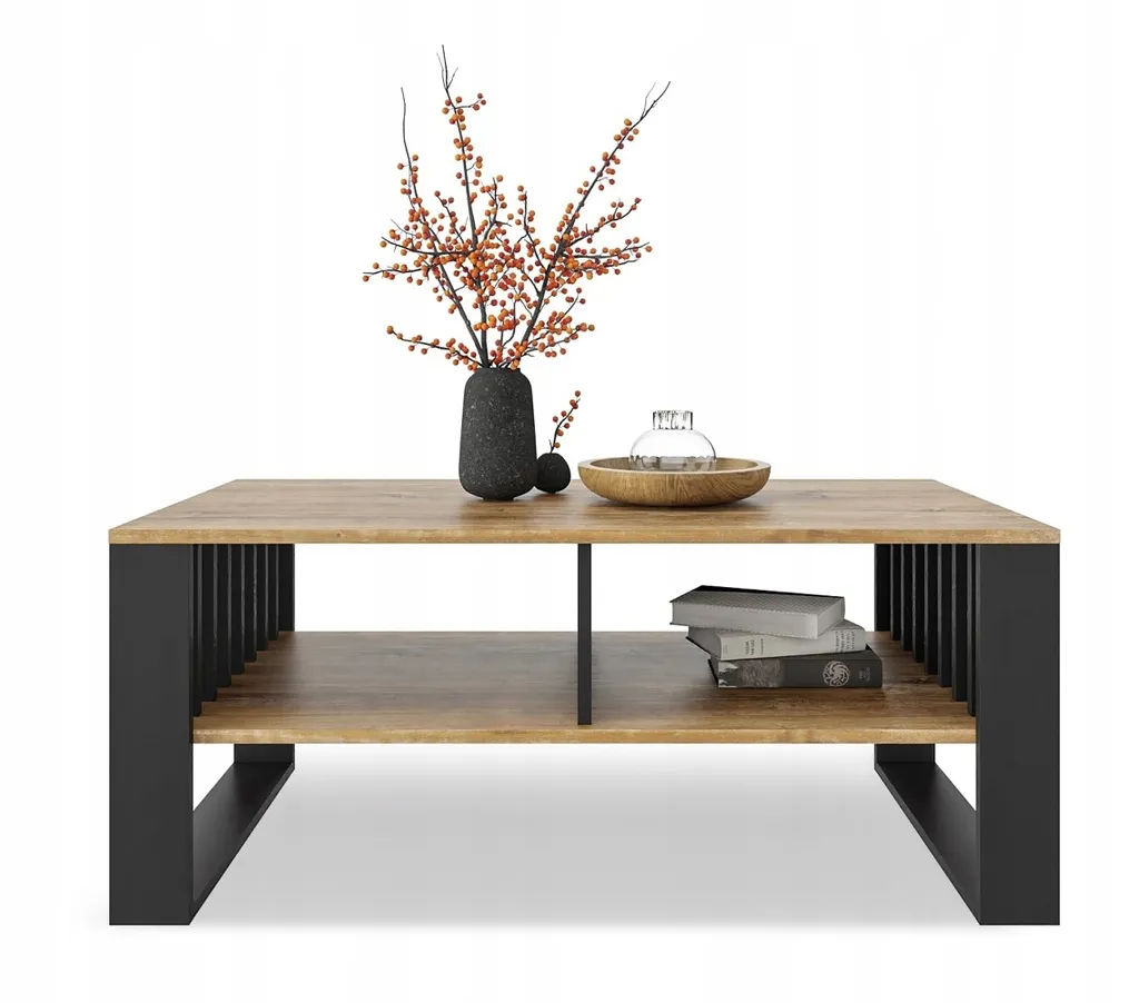 Table basse marron style moderne MODERN - Table de séjour rectangulaire - 2