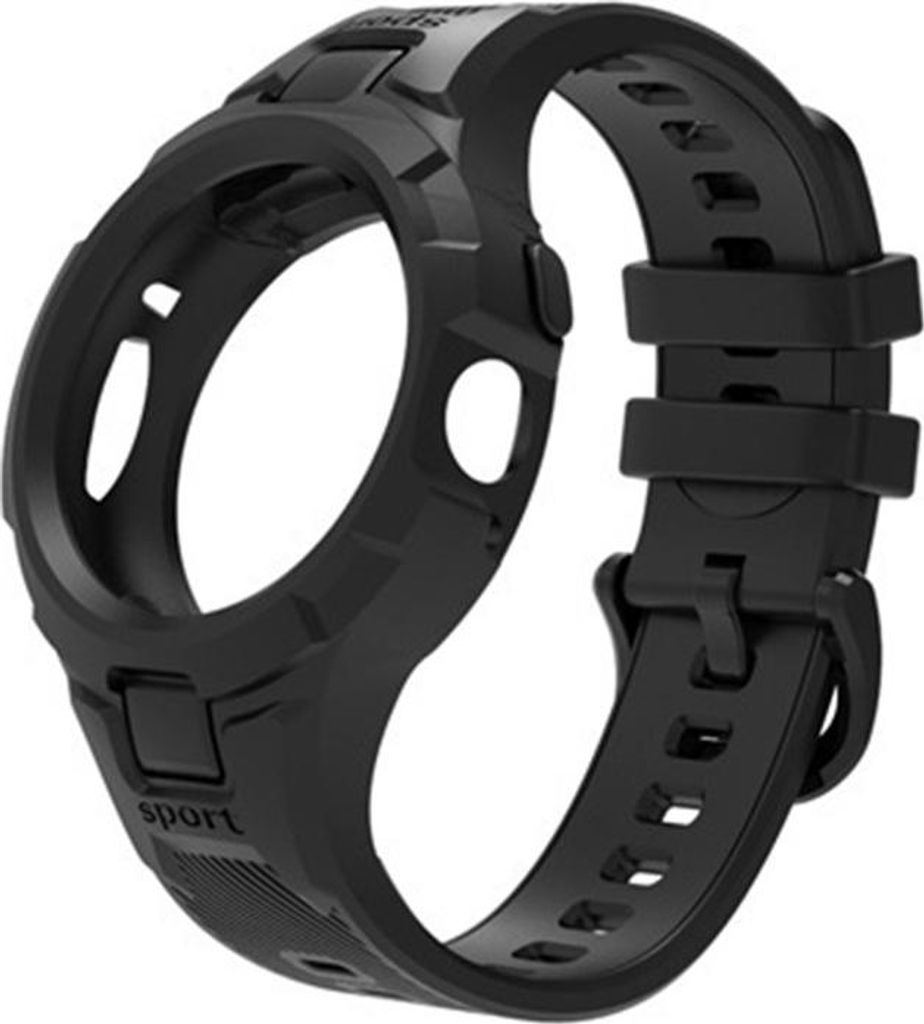 INF TPU Sportarmband für Google Pixel Watch 2 mit integriertem Gehäuse Schwarz