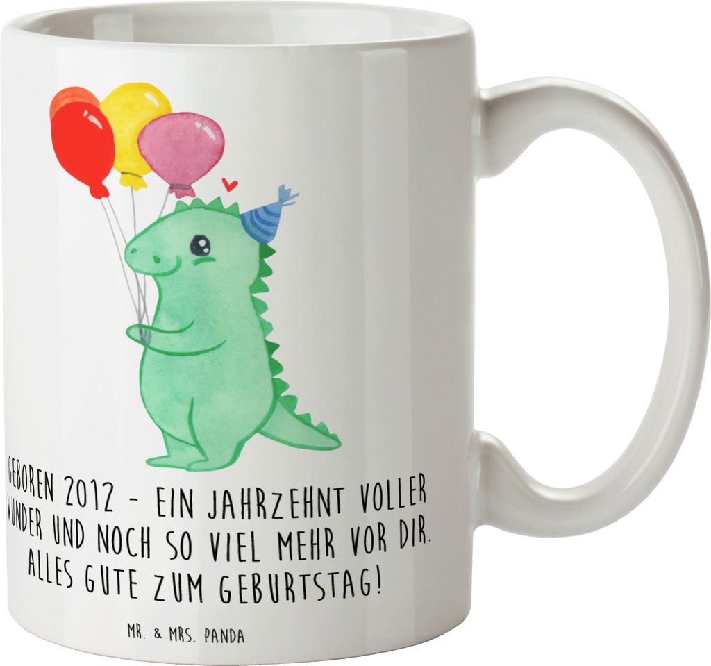 Mr. & Mrs. Panda Kaffeebecher 2012 Geburtstag - Weiß - Geschenk, Geburtstagsgeschenk, Happy Birthday, Kaffeetasse, Becher, Herzlichen Glückwunsch...