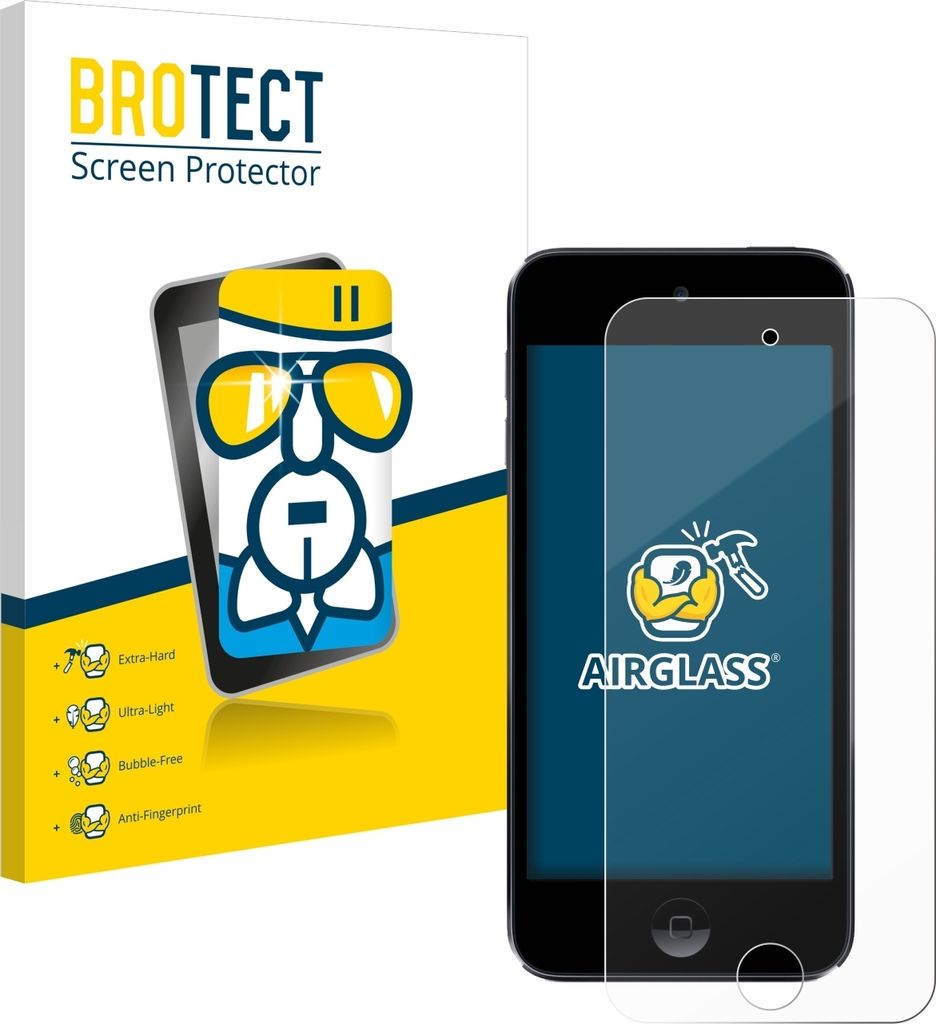 BROTECT Schutzglas für Apple iPod Touch (Gen.5/6/7) Schutzfolie Panzer Folie Glas Display Schutz klar